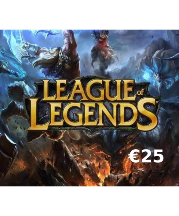 League of Legends 25 EUR Prepaid RP Card Key EUROPE